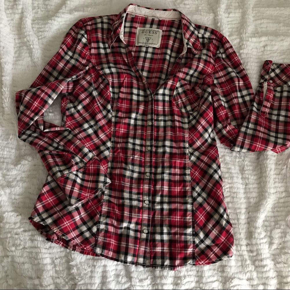 Guess Long sleeve Plaid shirt